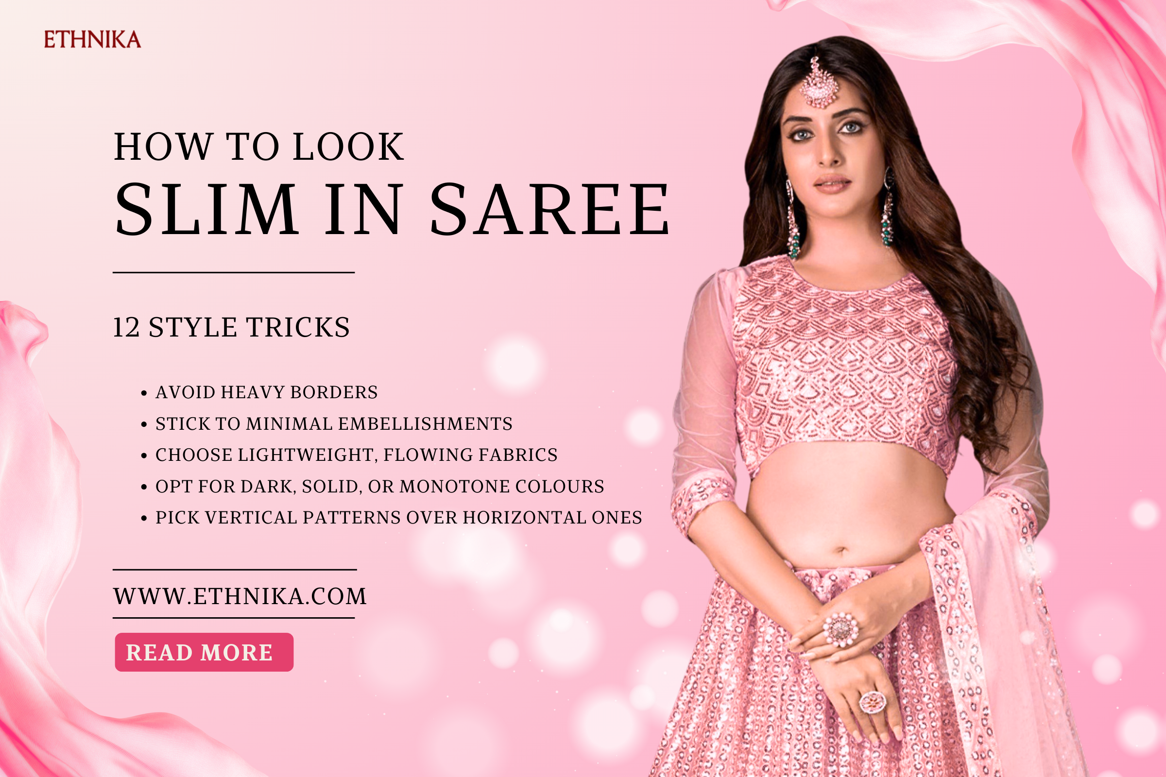 How to Look Slim in Saree | 12 Style Tricks Every Woman Should Know