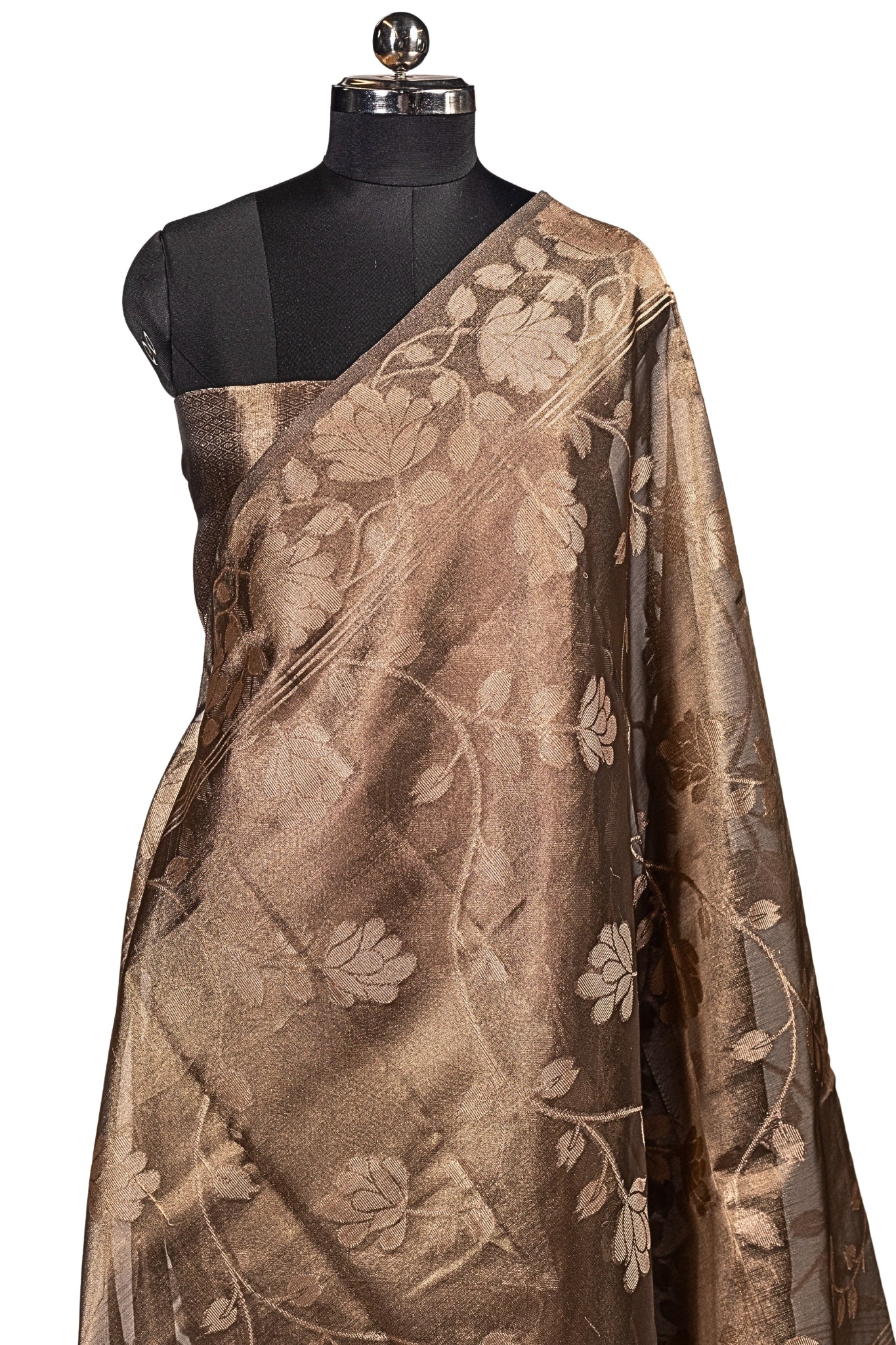 Banarasi Tissue Saree(Copper)