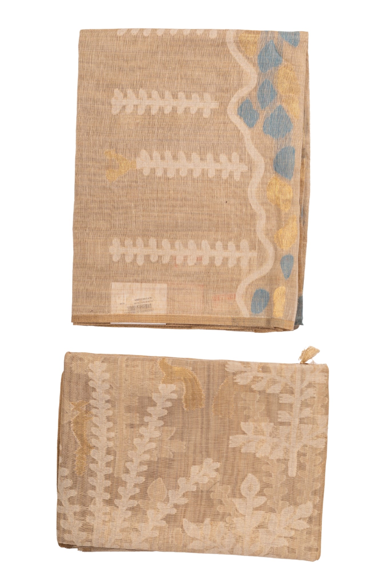 Linen Suit (2 Piece, Unstitched, Beige)