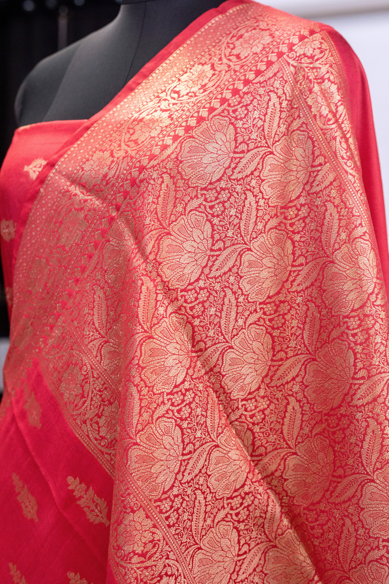Banarasi Silk Saree(Rani Pink)