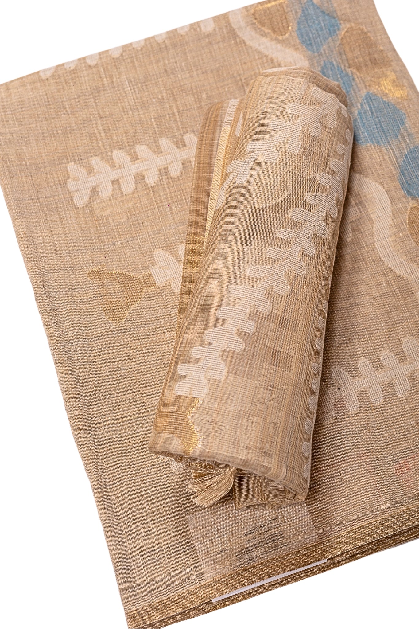 Linen Suit (2 Piece, Unstitched, Beige)