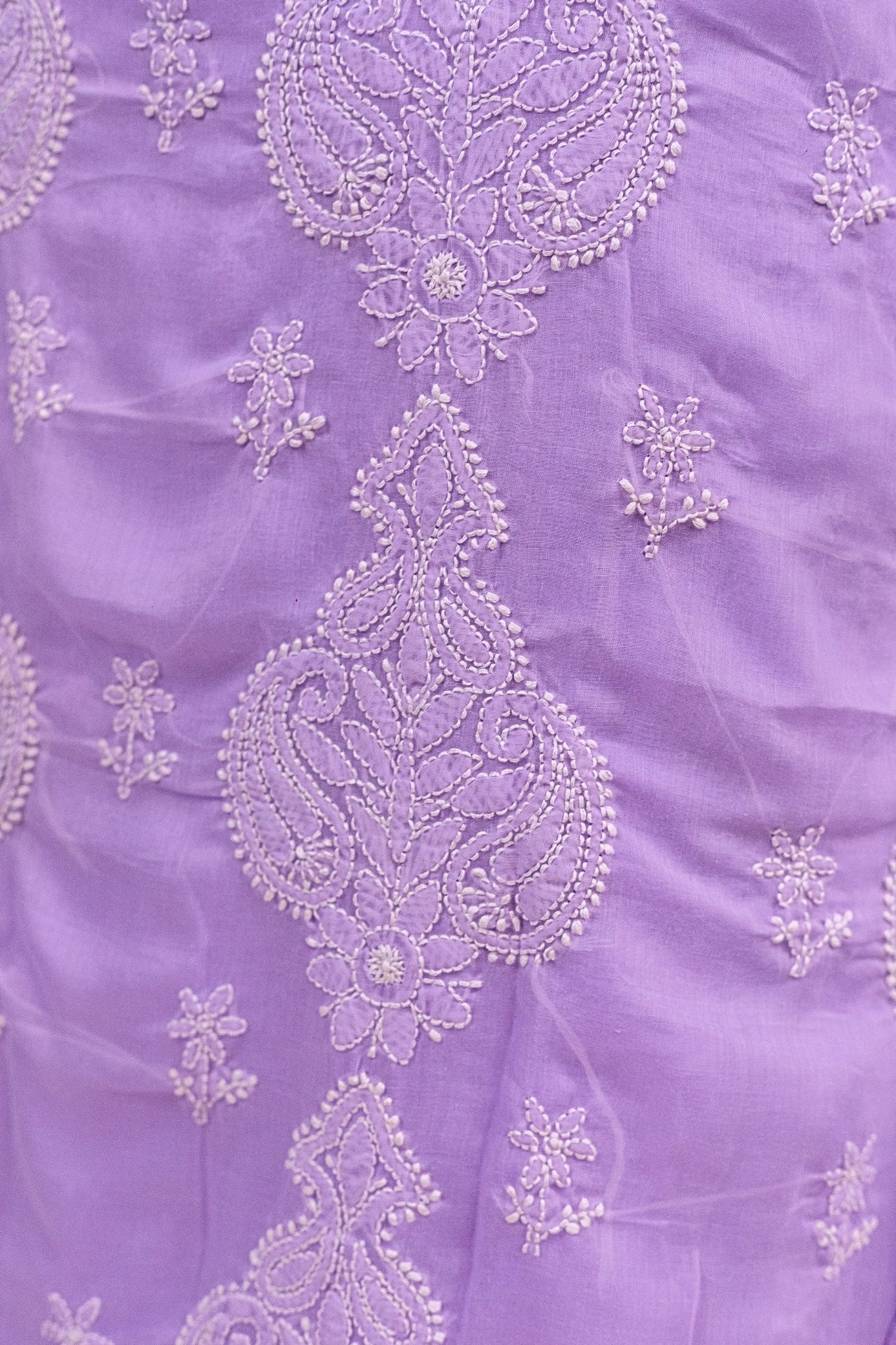 Terry Rubia Chikankari Suit with Shadow Work (3 Piece, Unstitched, Lilac)