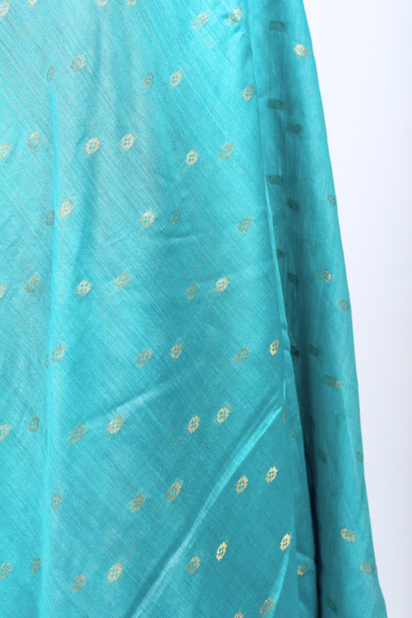 Bengali Handloom Tussar Silk Saree (Sea Green)