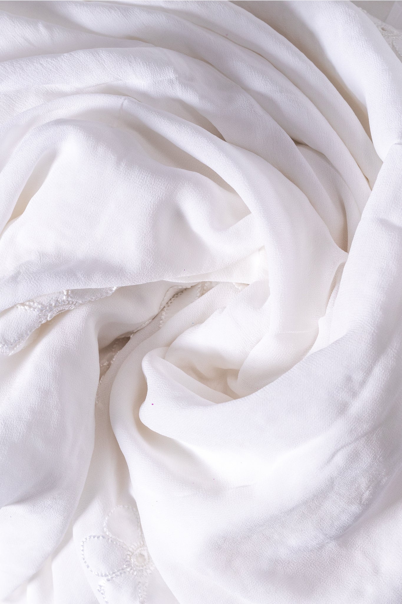 Viscose  Chikankari Suit with Shadow & Hole Work (4 Piece, Dyeable, White)