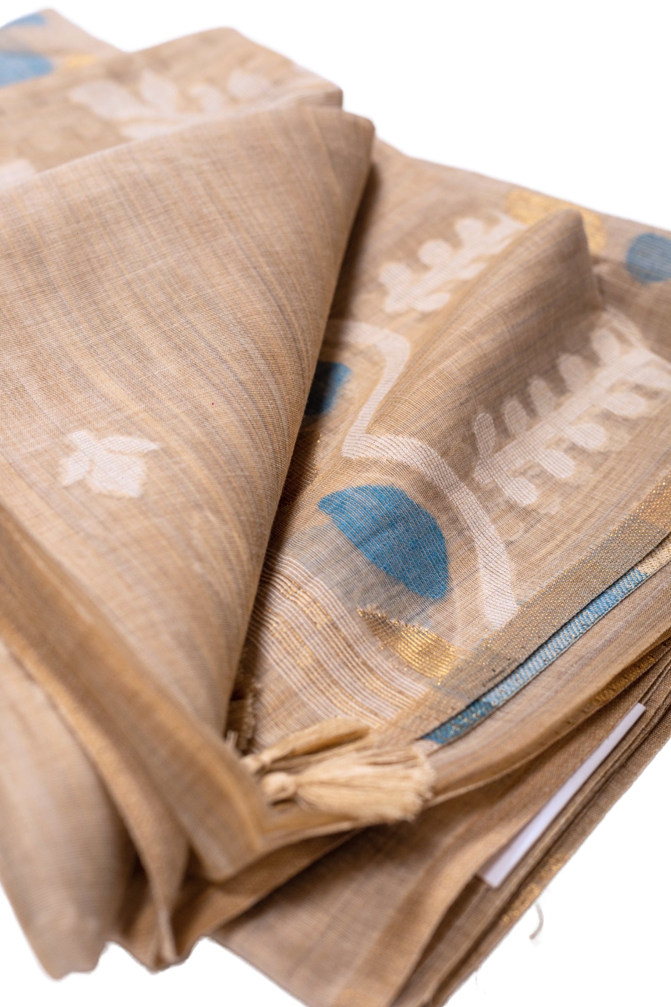 Linen Suit (2 Piece, Unstitched, Beige)