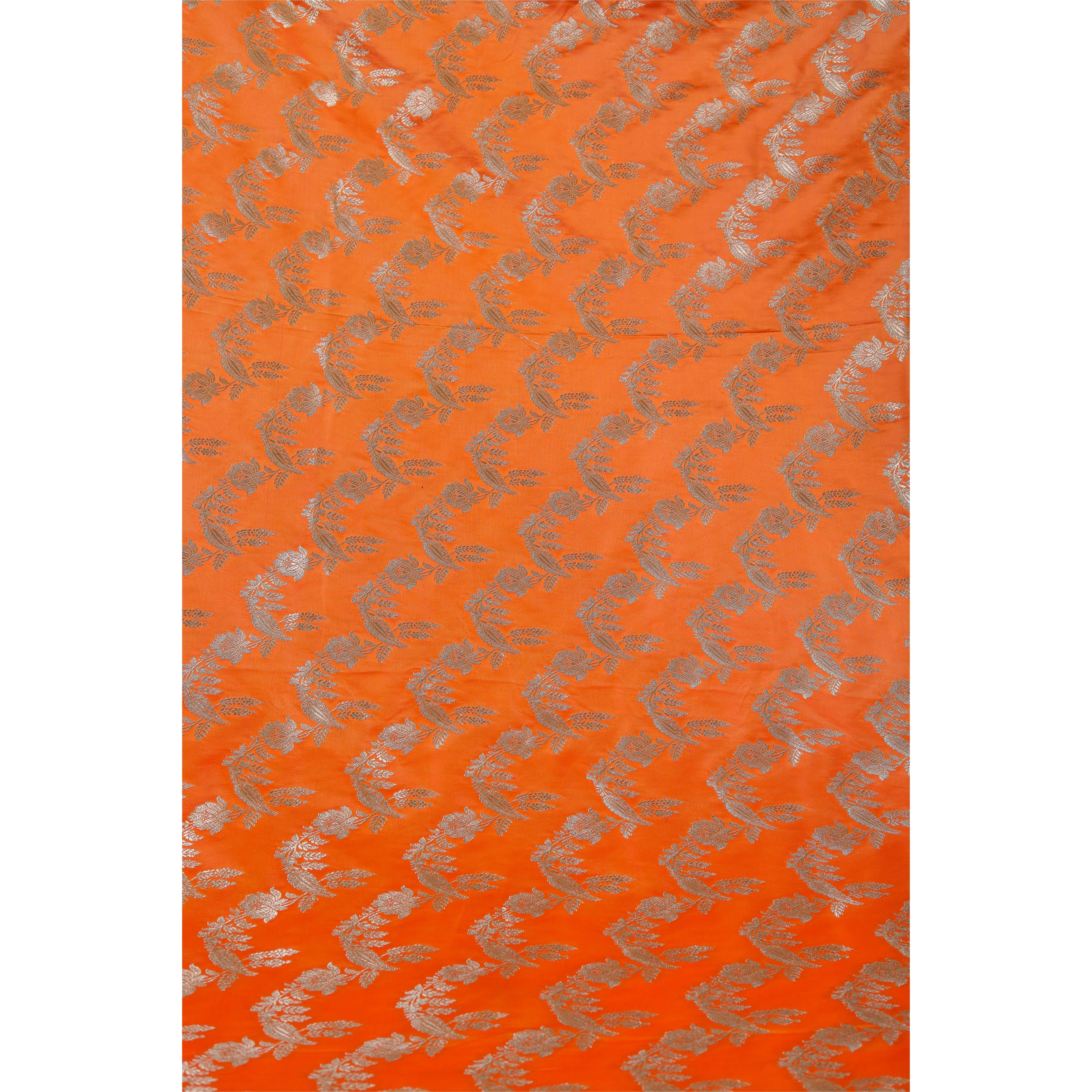 Banarasi Katan Silk Saree(Orange)