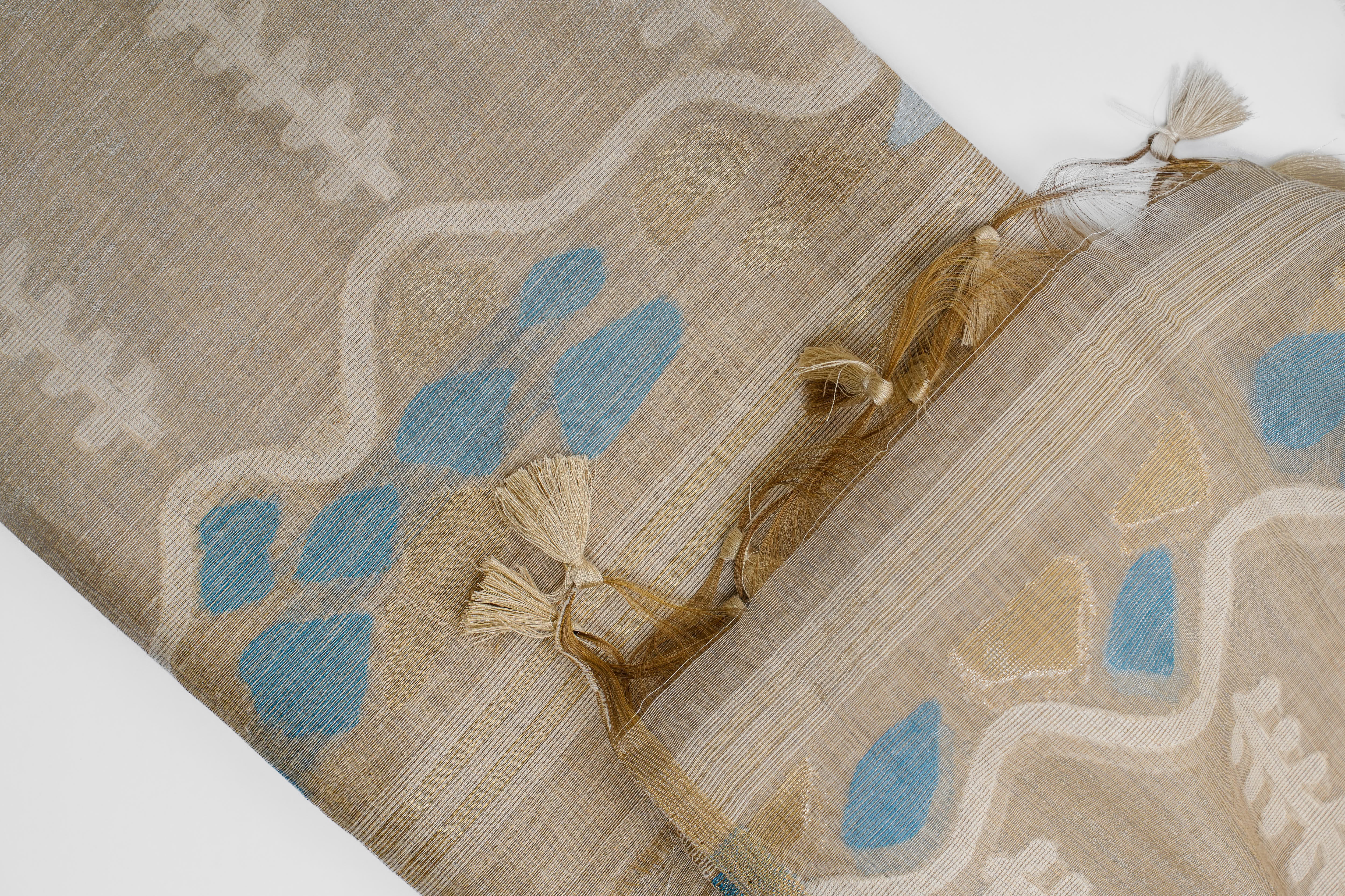 Linen Suit (2 Piece, Unstitched, Beige)