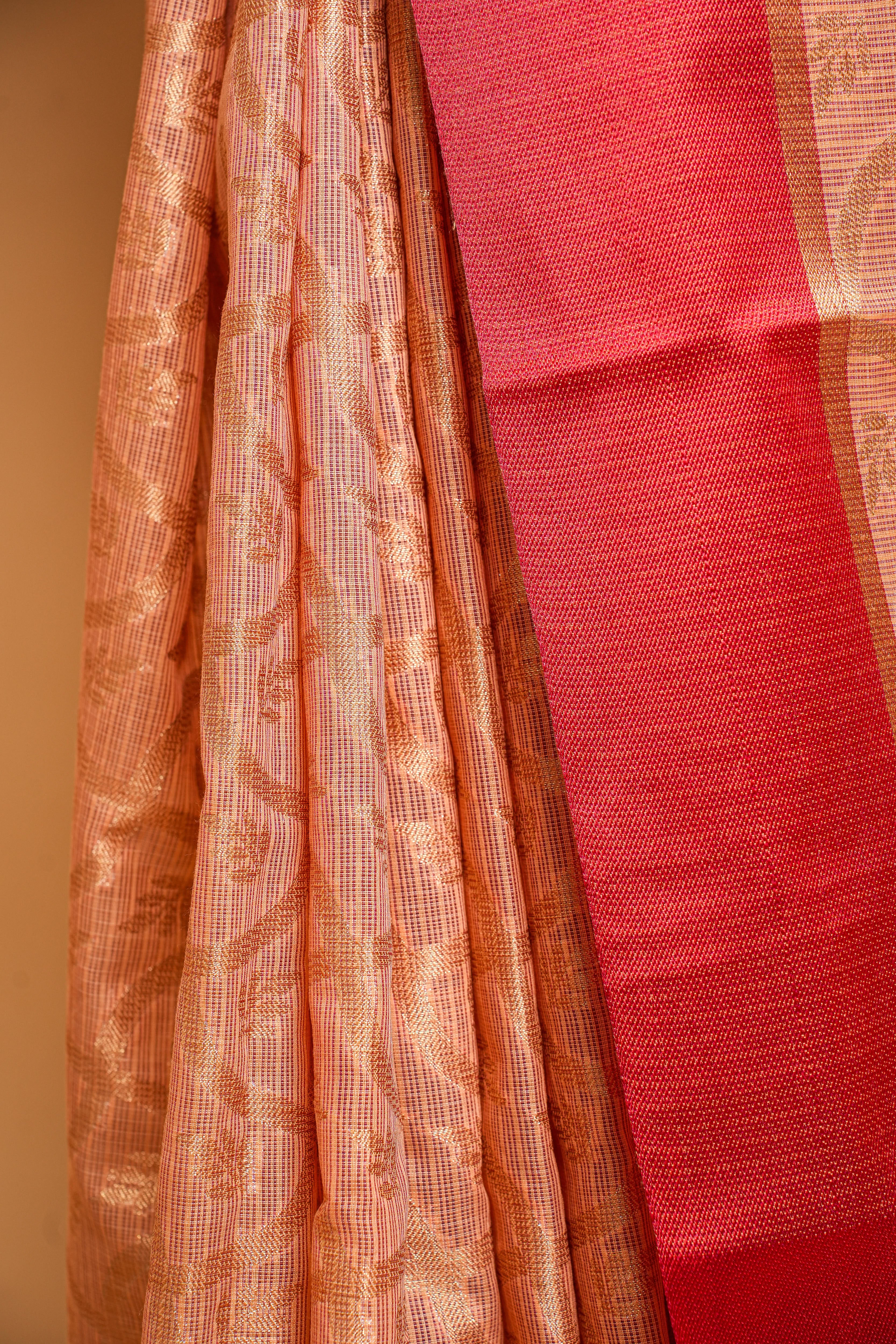 Banarasi Kota Saree(Peach)