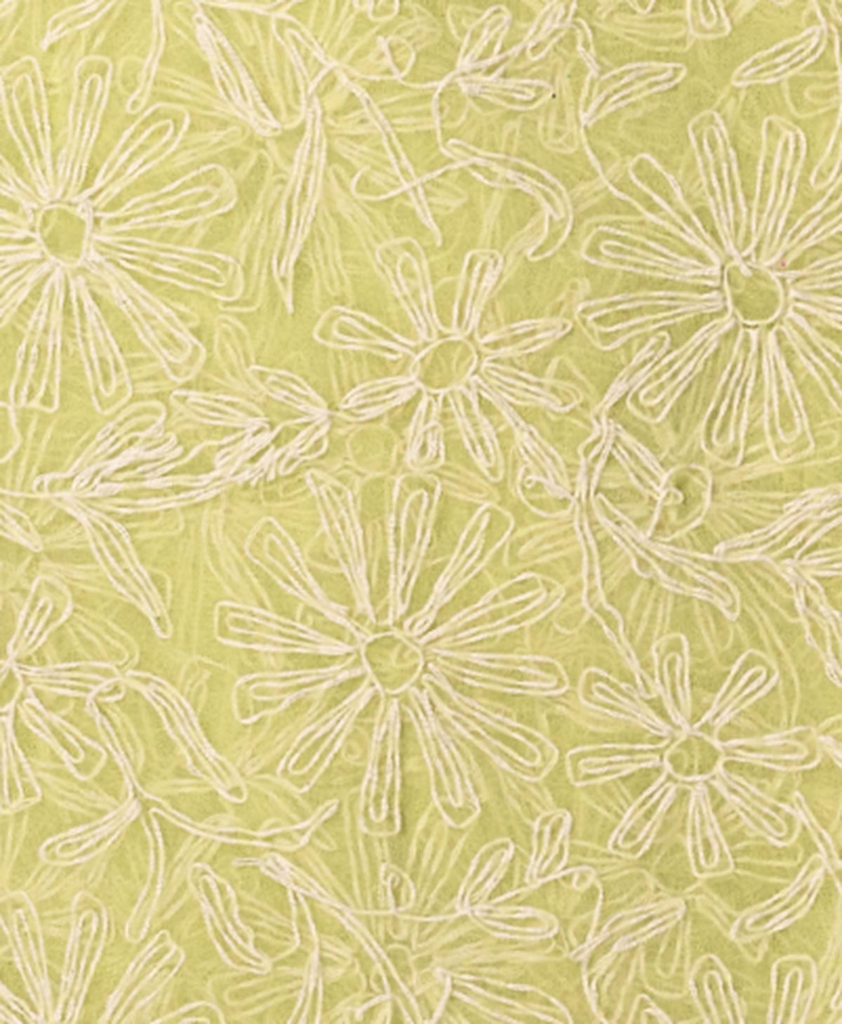 Chiffon Kurti(or Dupatta) with Tepchi Chikankari Work(2.5m, Unstitched, Lime)