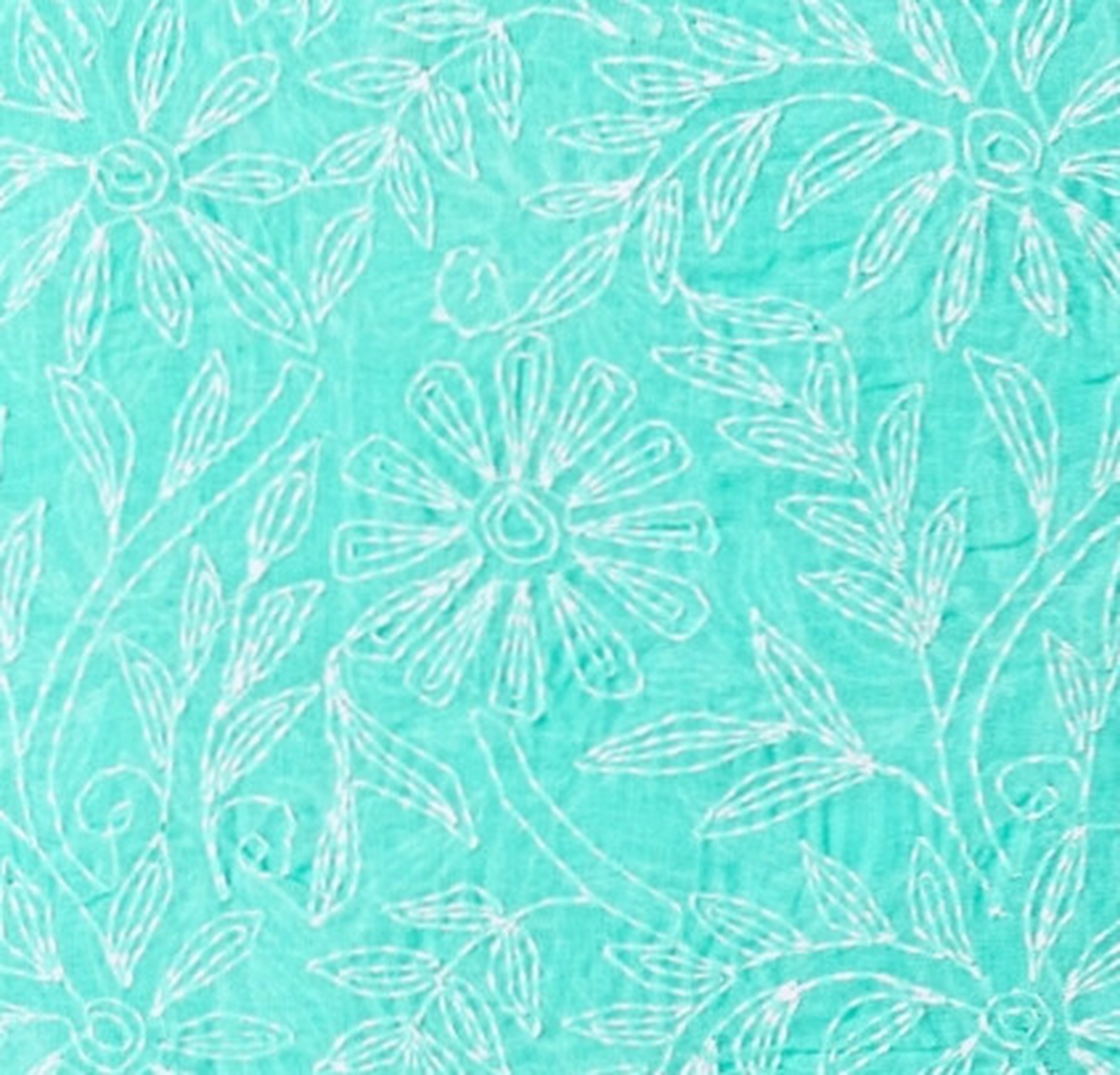 Cotton Kurti(or Dupatta) with Tepchi Chikankari Work(2.5m, Unstitched, Sea Green)