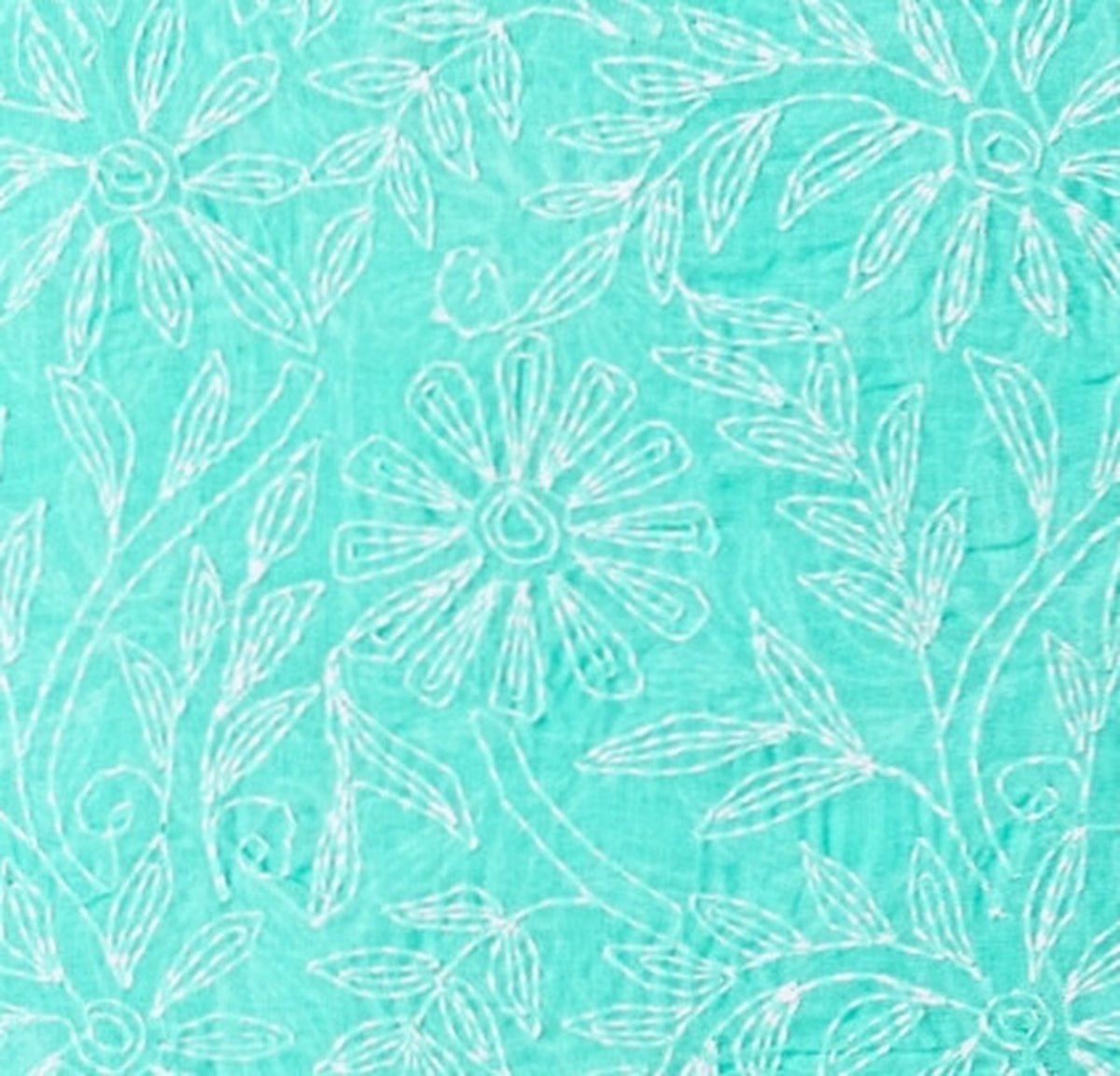 Cotton Kurti(or Dupatta) with Tepchi Chikankari Work(2.5m, Unstitched, Sea Green)